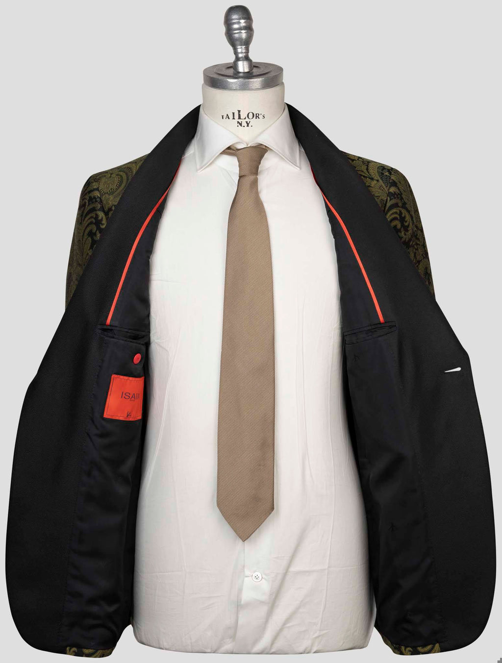 Isaia Multicolor Wool Silk Cotton Smoking Blazer