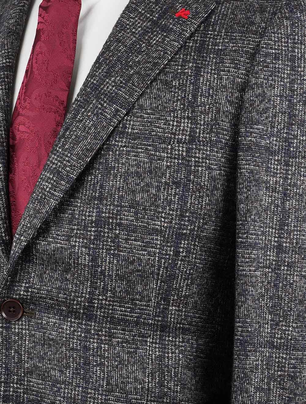 Isaia Multicolor Alpaca Wool Pa Blazer