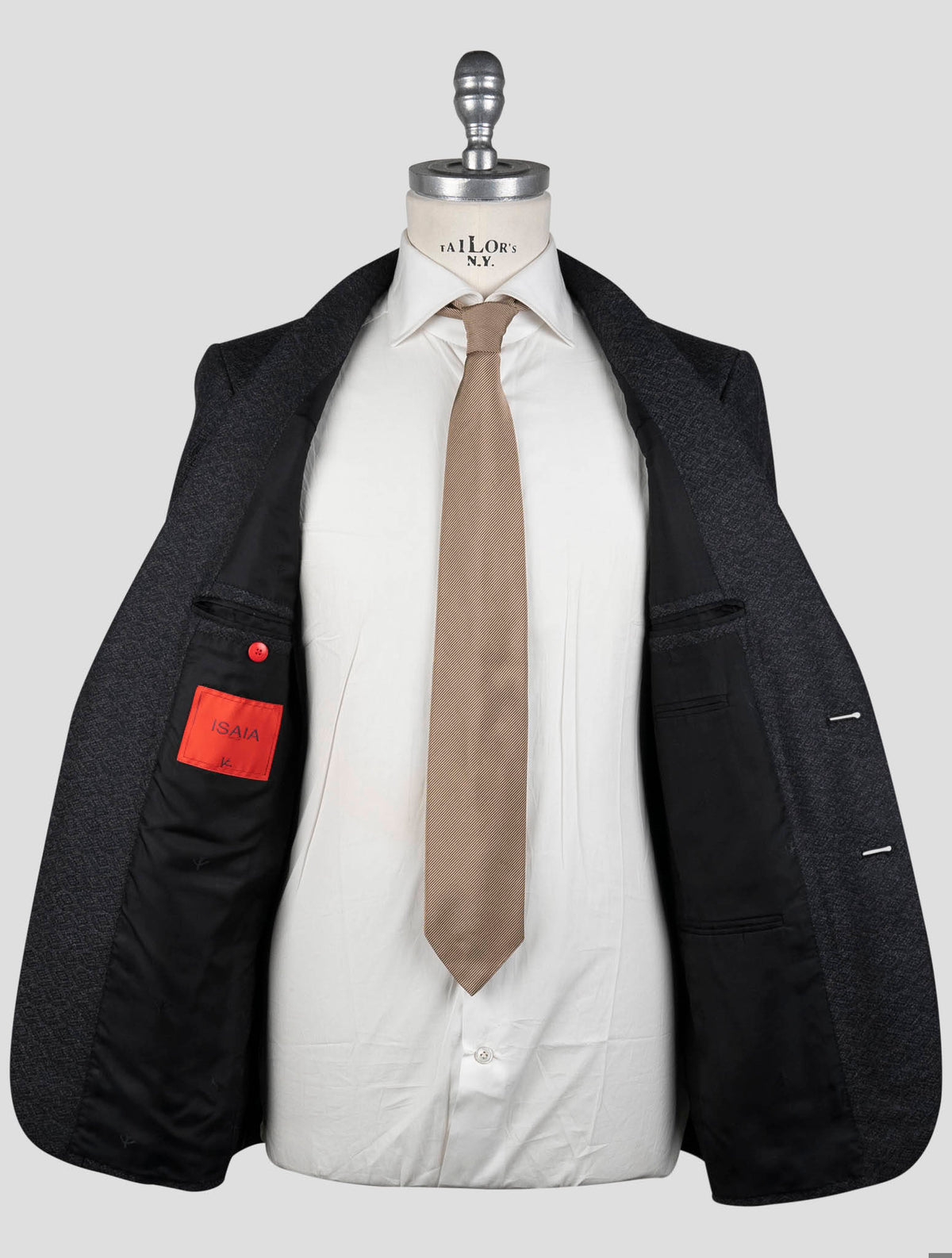 Isaia Dark Gray Wool Blazer