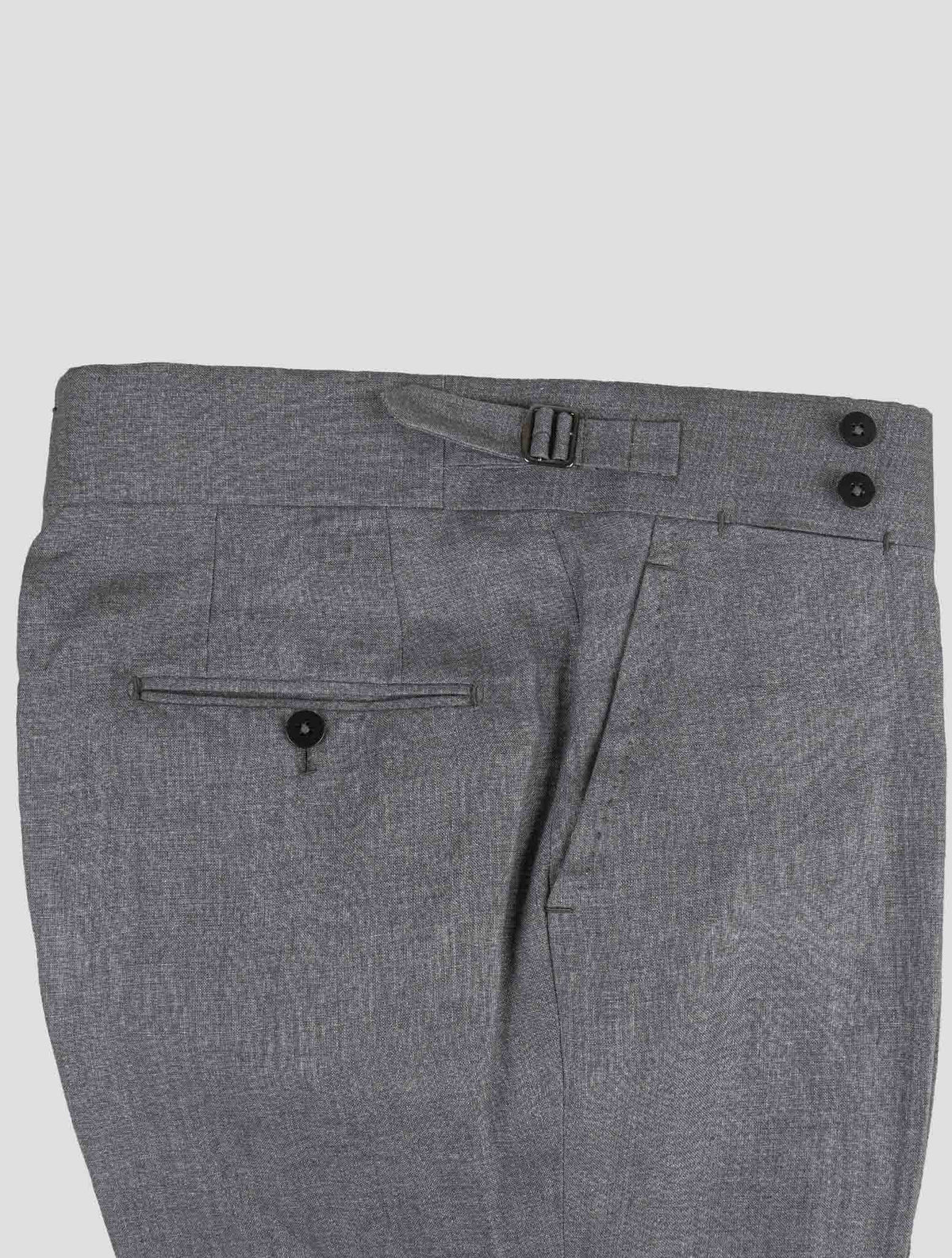 Isaia Gray Linen Short Pant