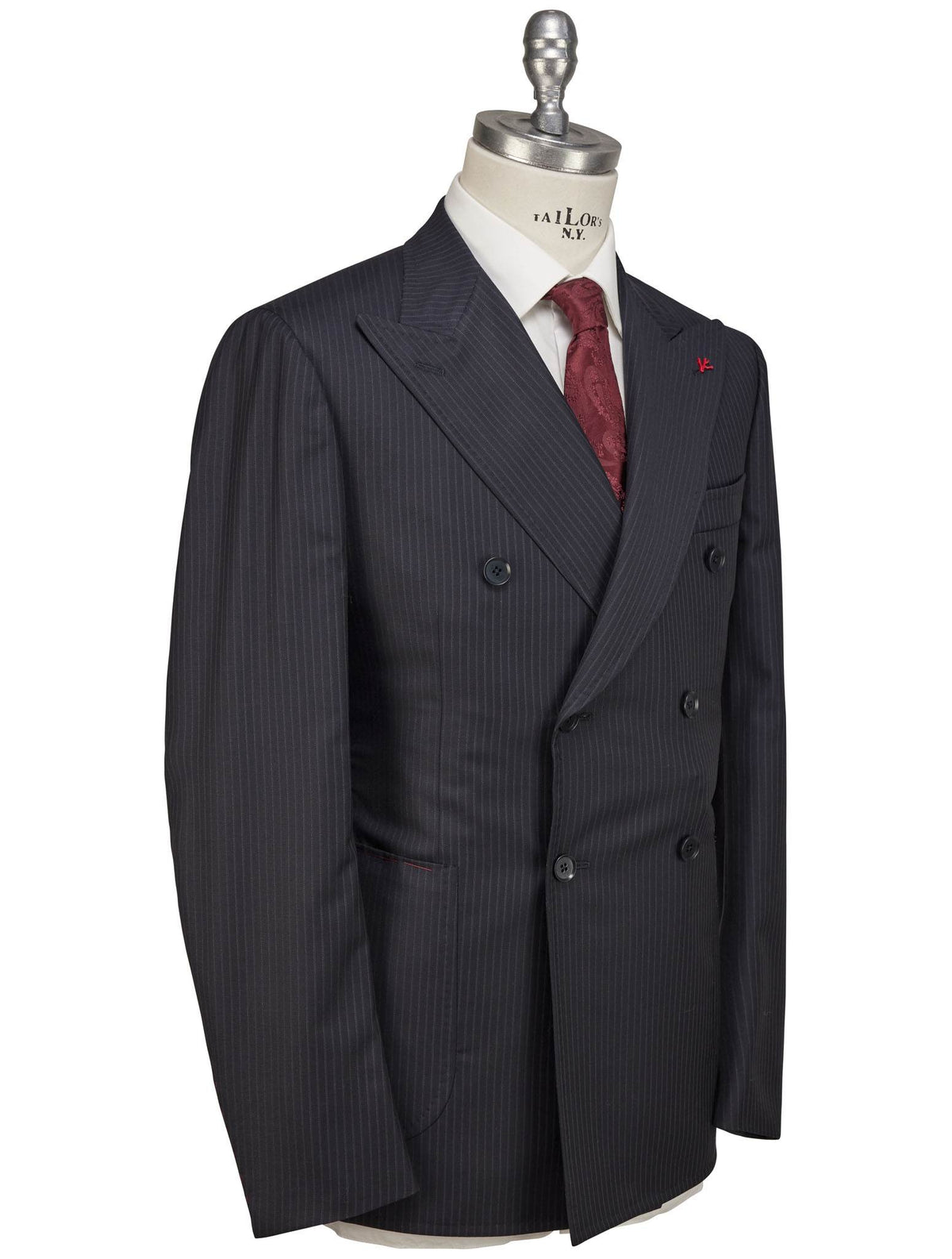 Isaia Isaia Blue Wool Suit Blue 001