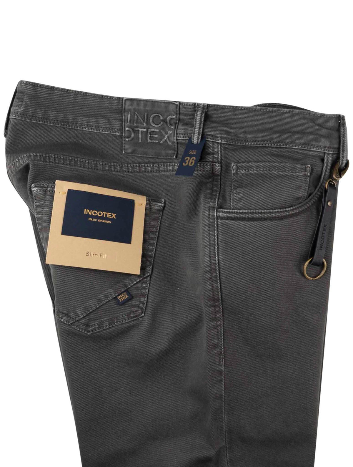 Incotex Gray Cotton Ea Jeans