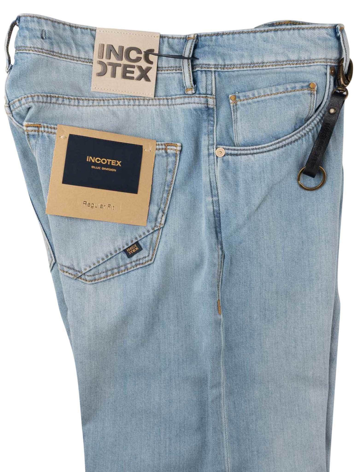 Incotex Light Blue Cotton Jeans