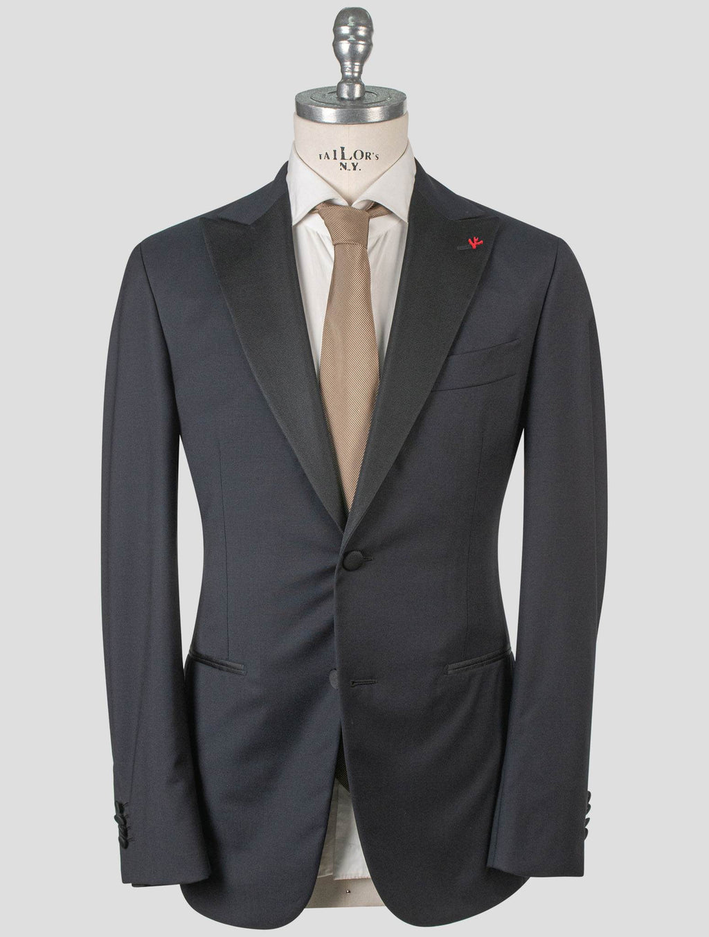 Isaia Blue Wool Tuxedo Suit
