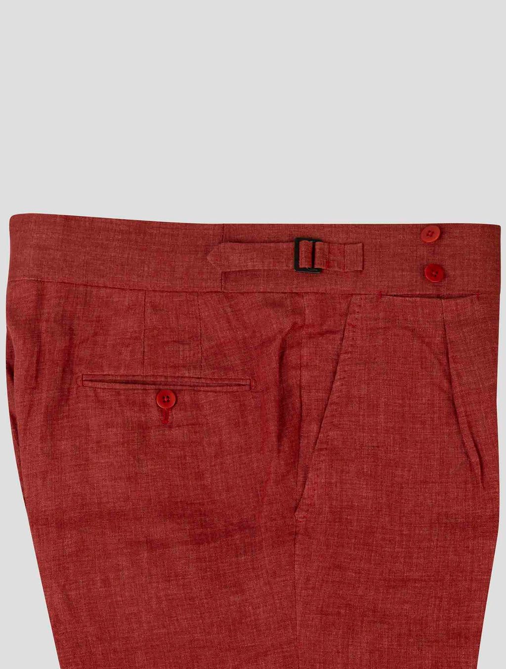 Isaia Isaia Red Linen Short Pant Red 001