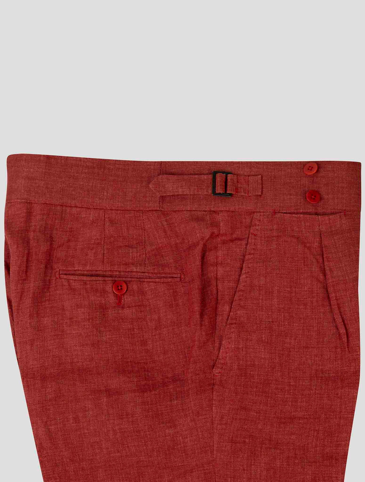Isaia Isaia Red Linen Short Pant Red 001