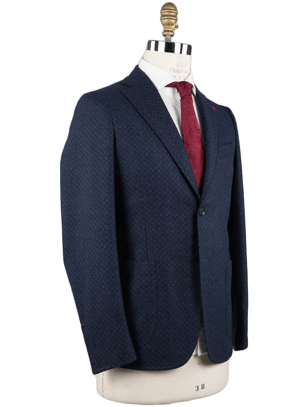 Isaia Isaia Blue Wool Suit Blue 001