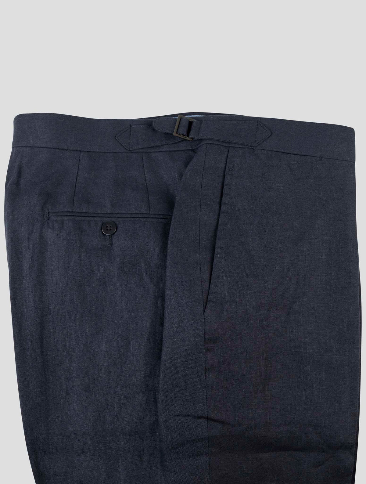Isaia Blue Linen Pant