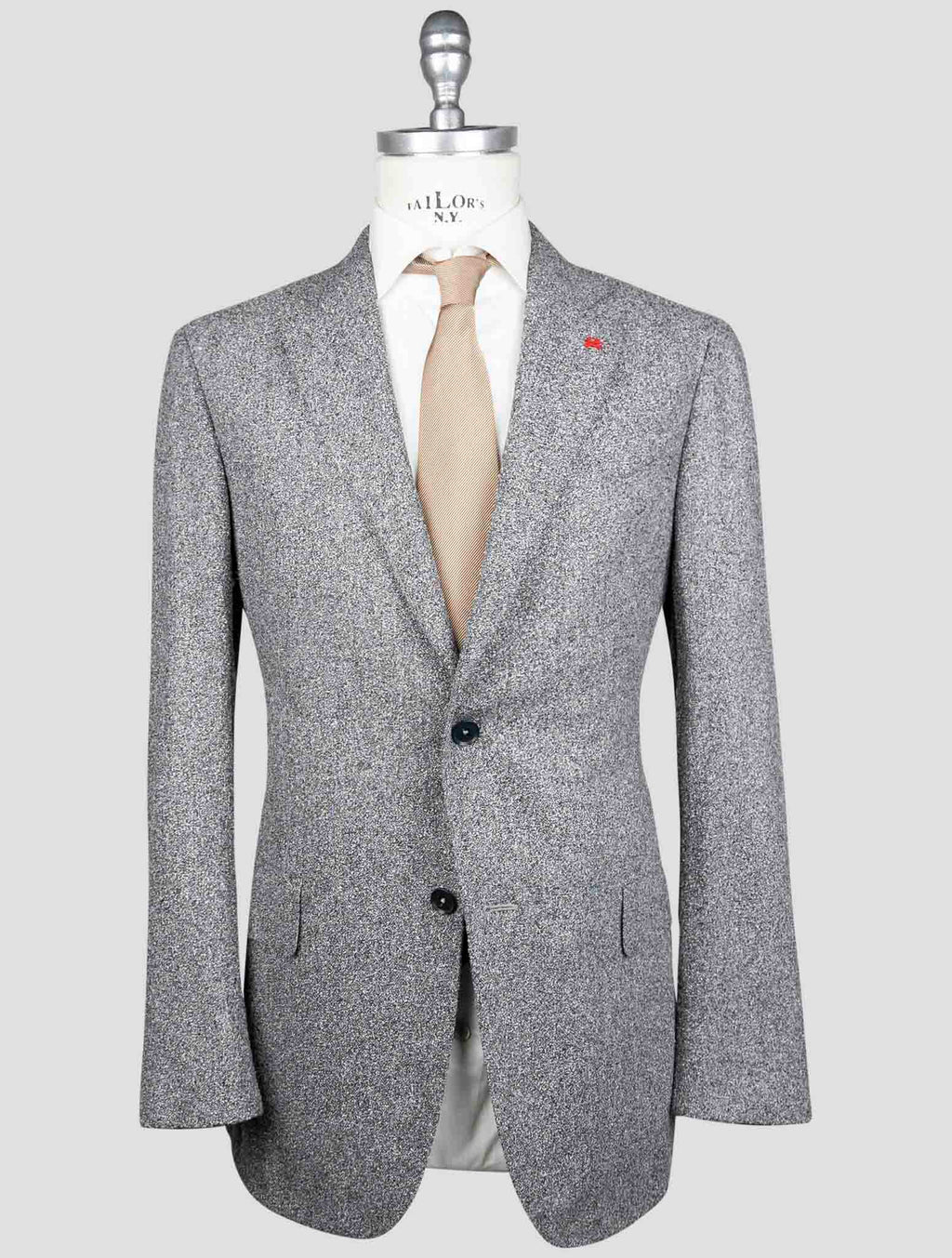 Isaia Gray Wool Viscose Pa Blazer