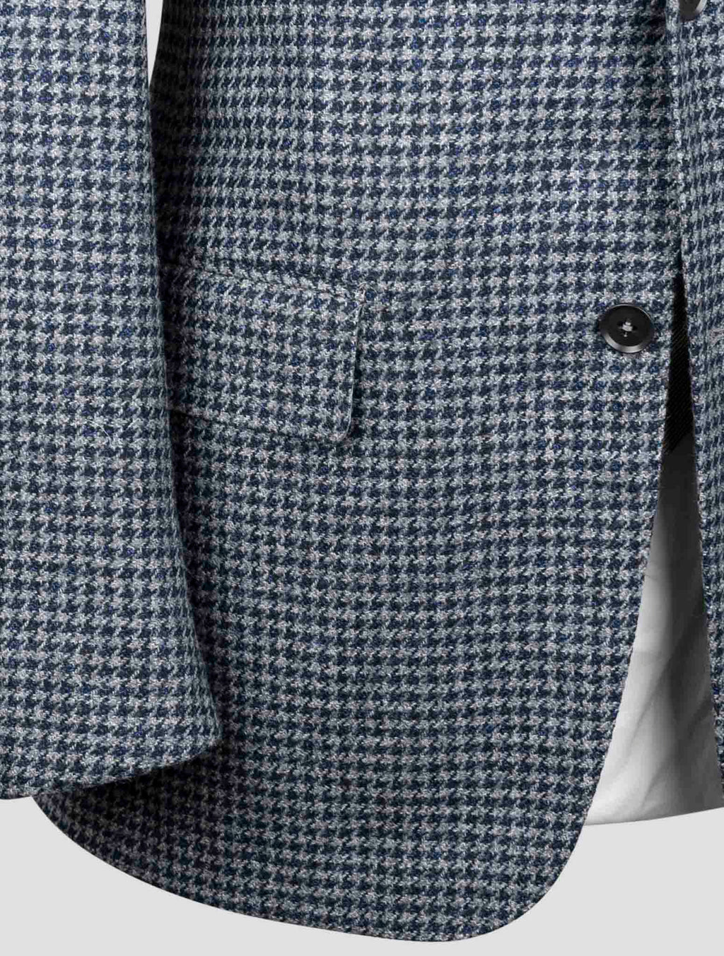Isaia Gray Blue Wool Cashmere Blazer