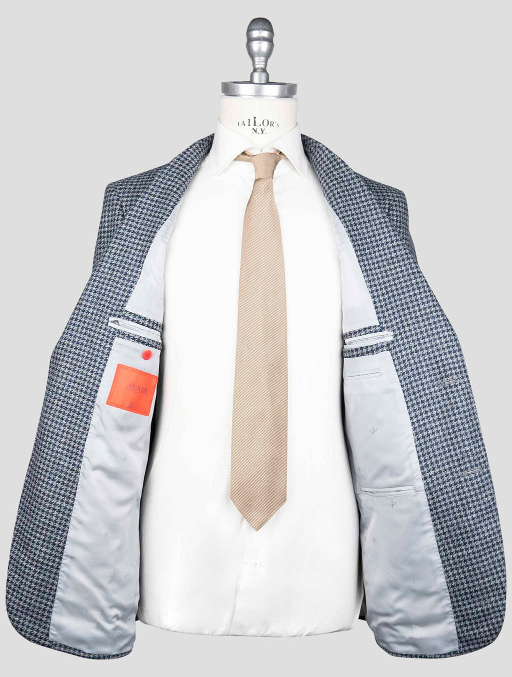 Isaia Gray Blue Wool Cashmere Blazer