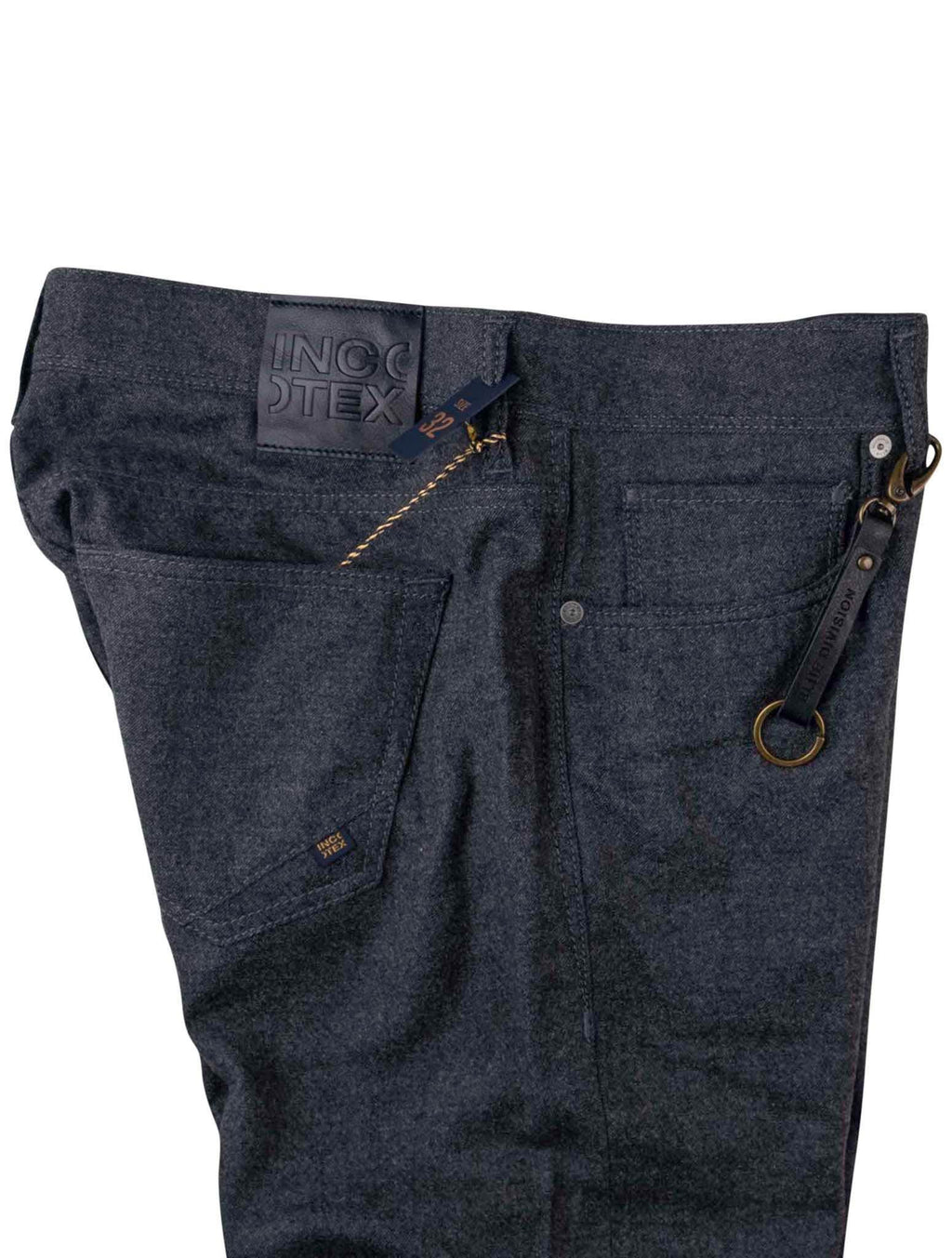 Incotex Gray Virgin Wool Jeans