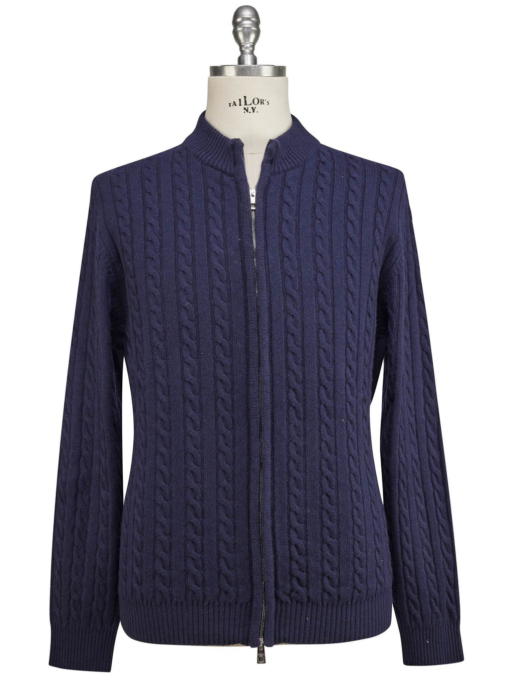 Luigi Borrelli Luigi Borrelli Blue Wool Cashmere Sweater Full Zip Blue 000
