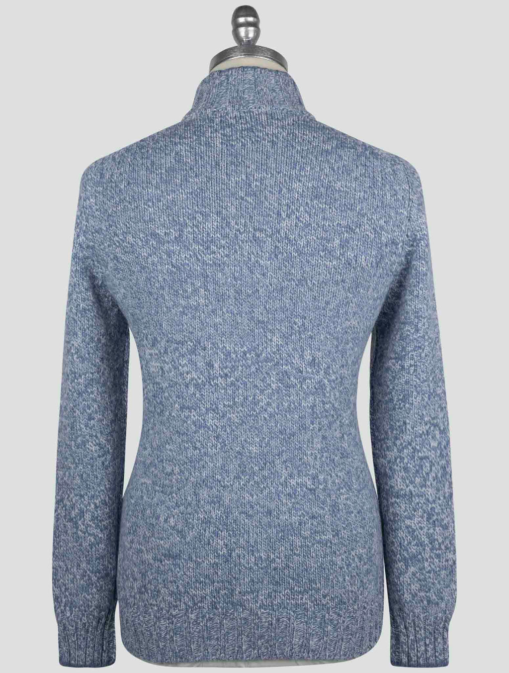 Gran Sasso Light Blue Virgin Wool Sweater Half Button