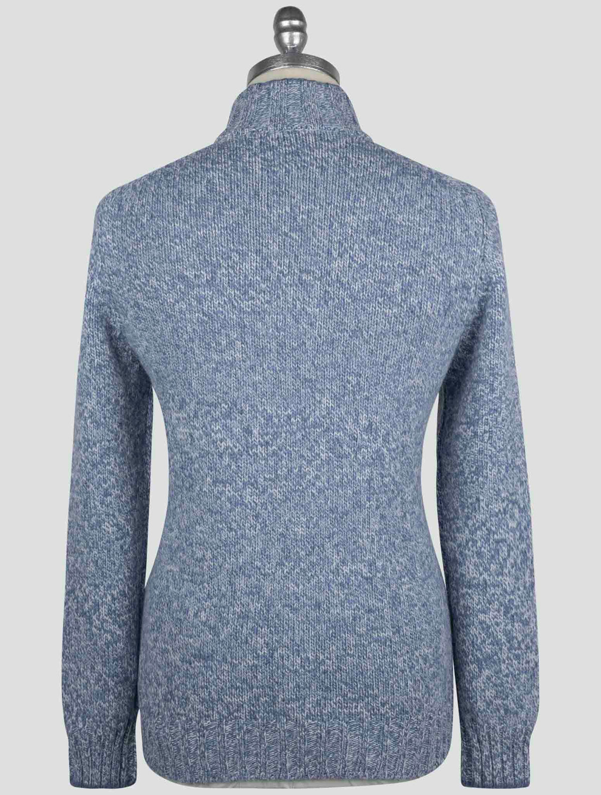Gran Sasso Light Blue Virgin Wool Sweater Half Button