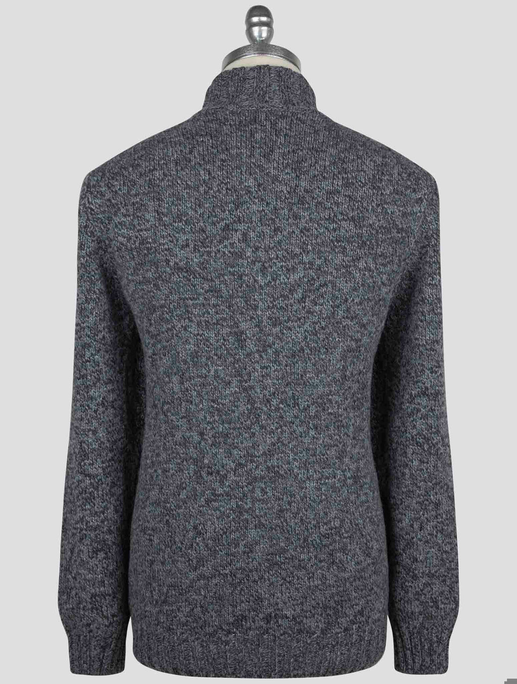 Gran Sasso Gray Virgin Wool Sweater Half Button