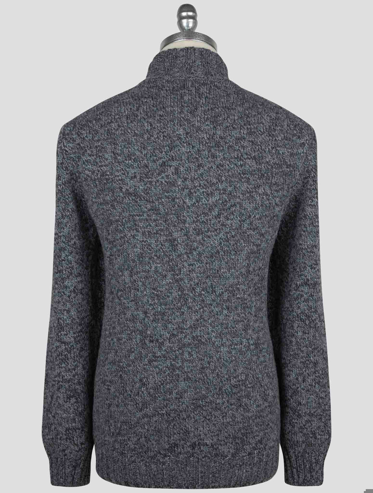 Gran Sasso Gray Virgin Wool Sweater Half Button