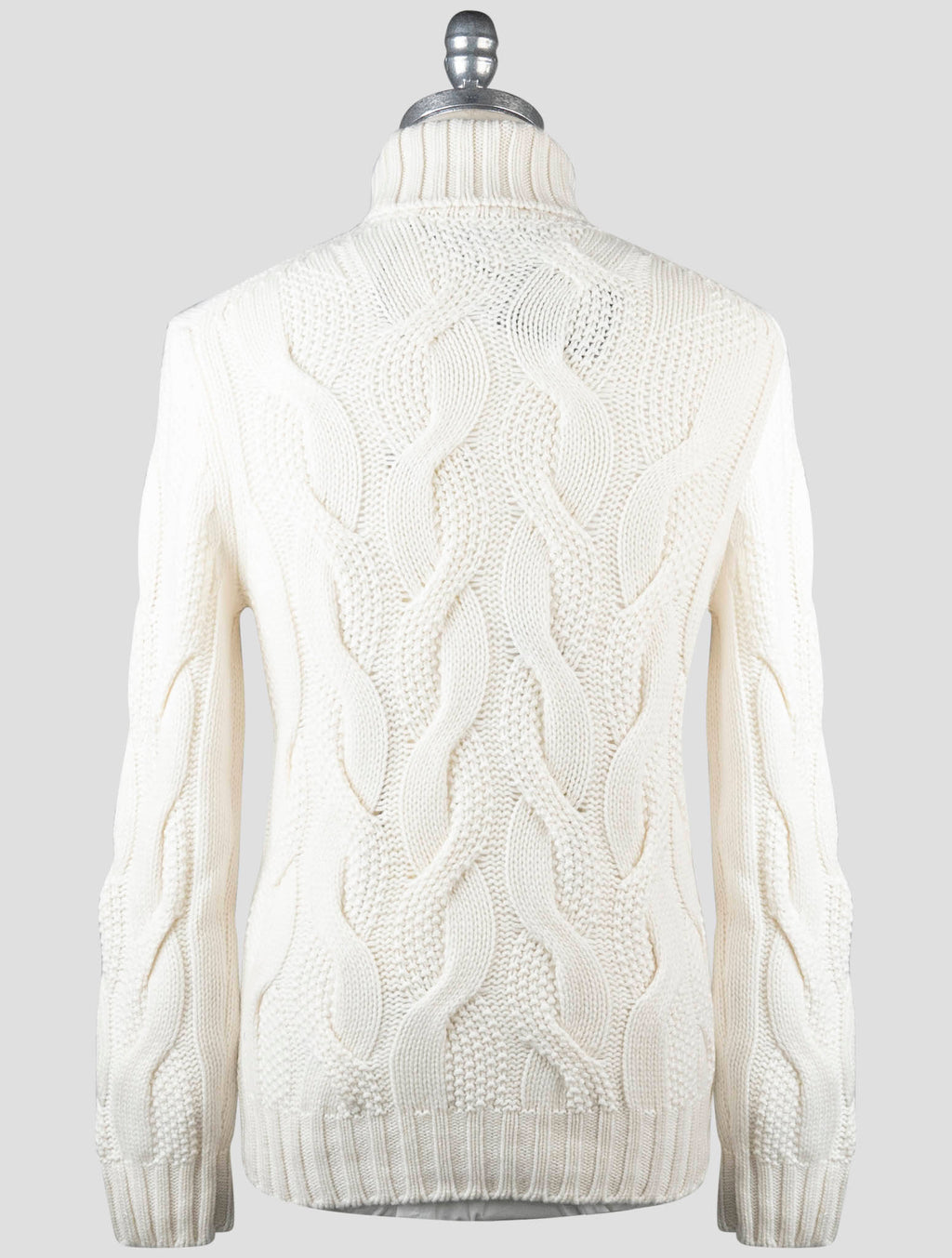Gran Sasso White Cashmere Sweater Turtleneck