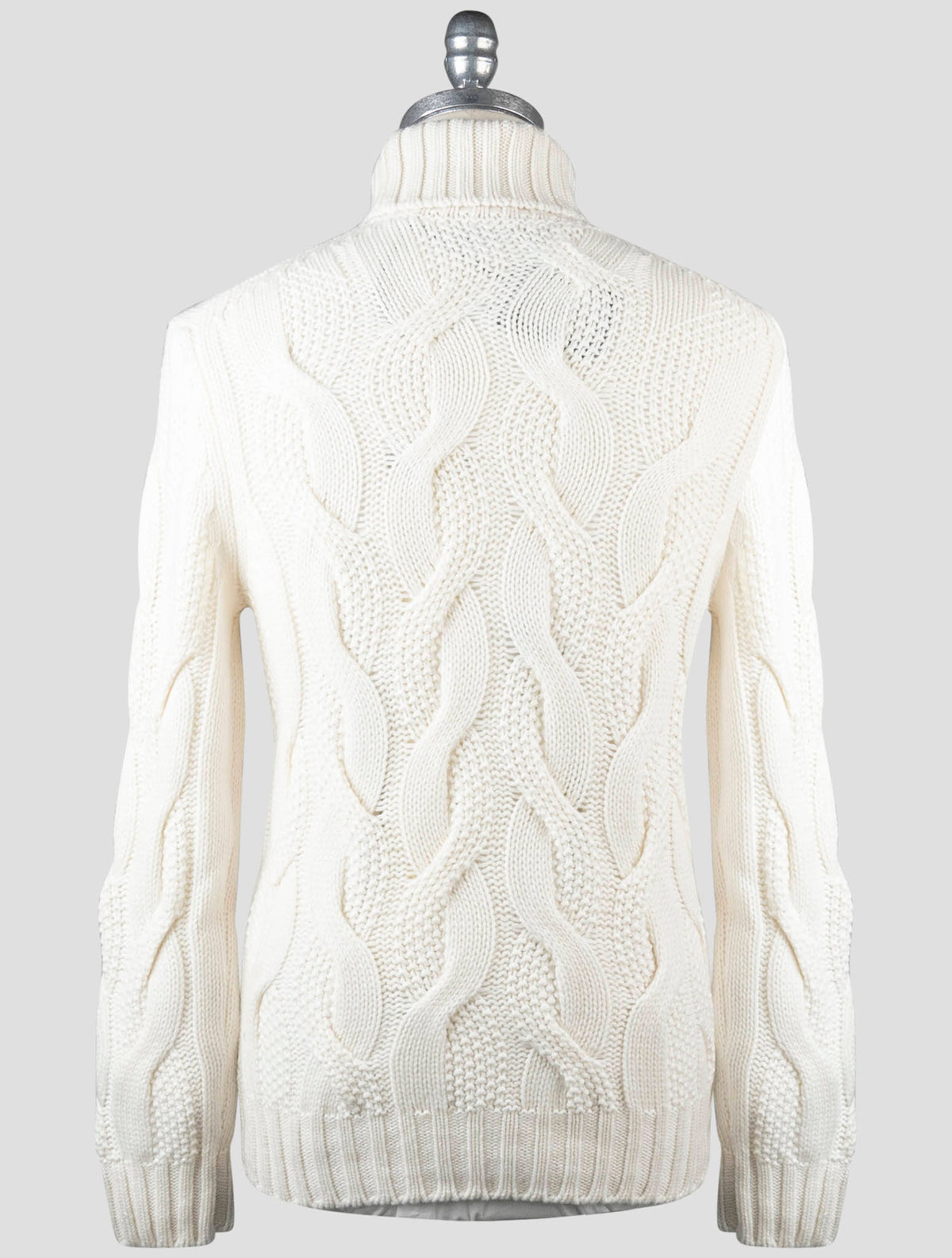 Gran Sasso White Cashmere Sweater Turtleneck