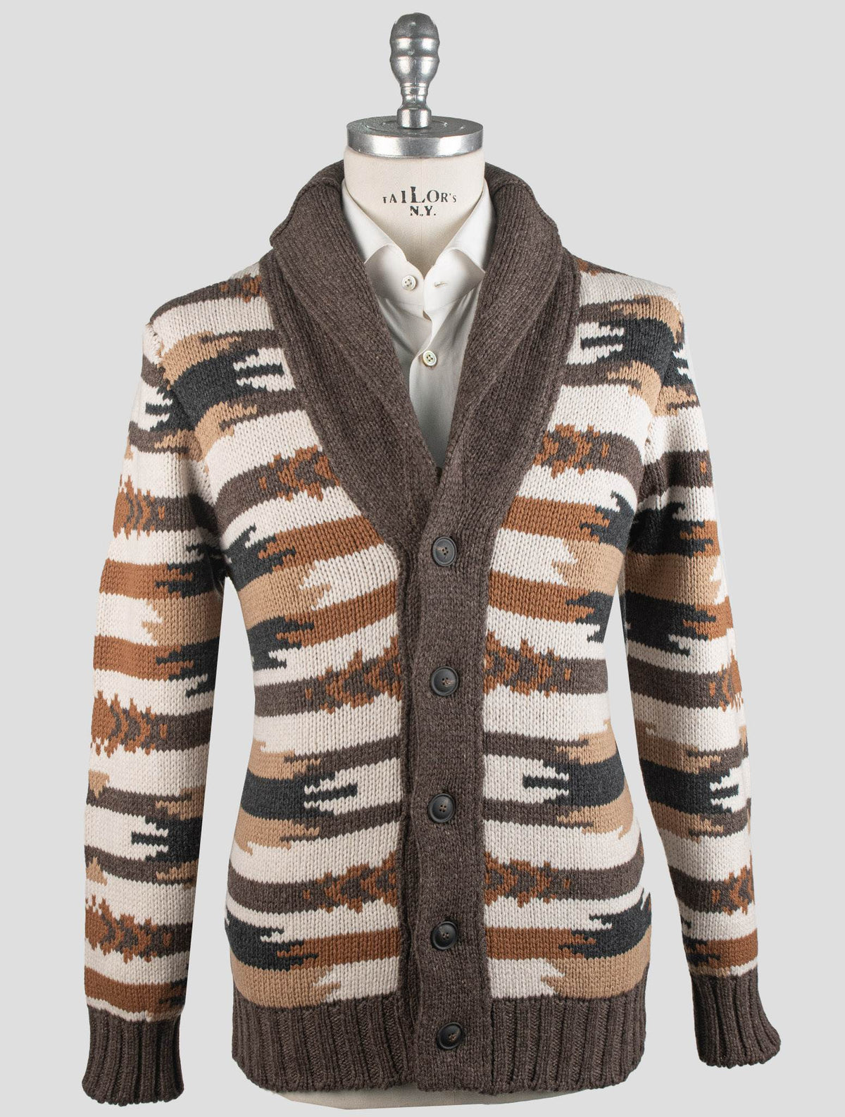 Gran Sasso Multicolor Wirgin Wool Coat Cardigan