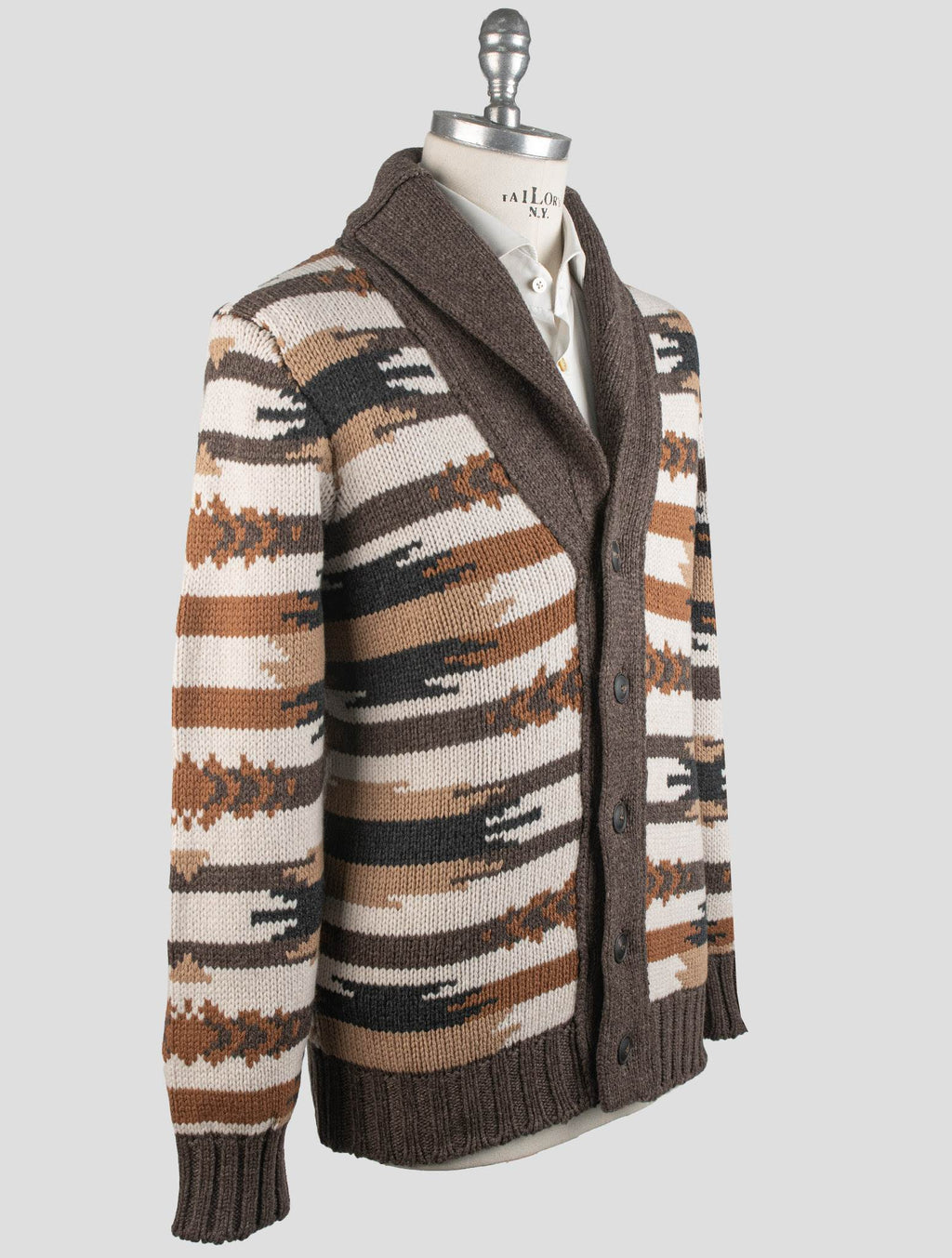Gran Sasso Gran Sasso Multicolor Wirgin Wool Coat Cardigan Multicolor 001