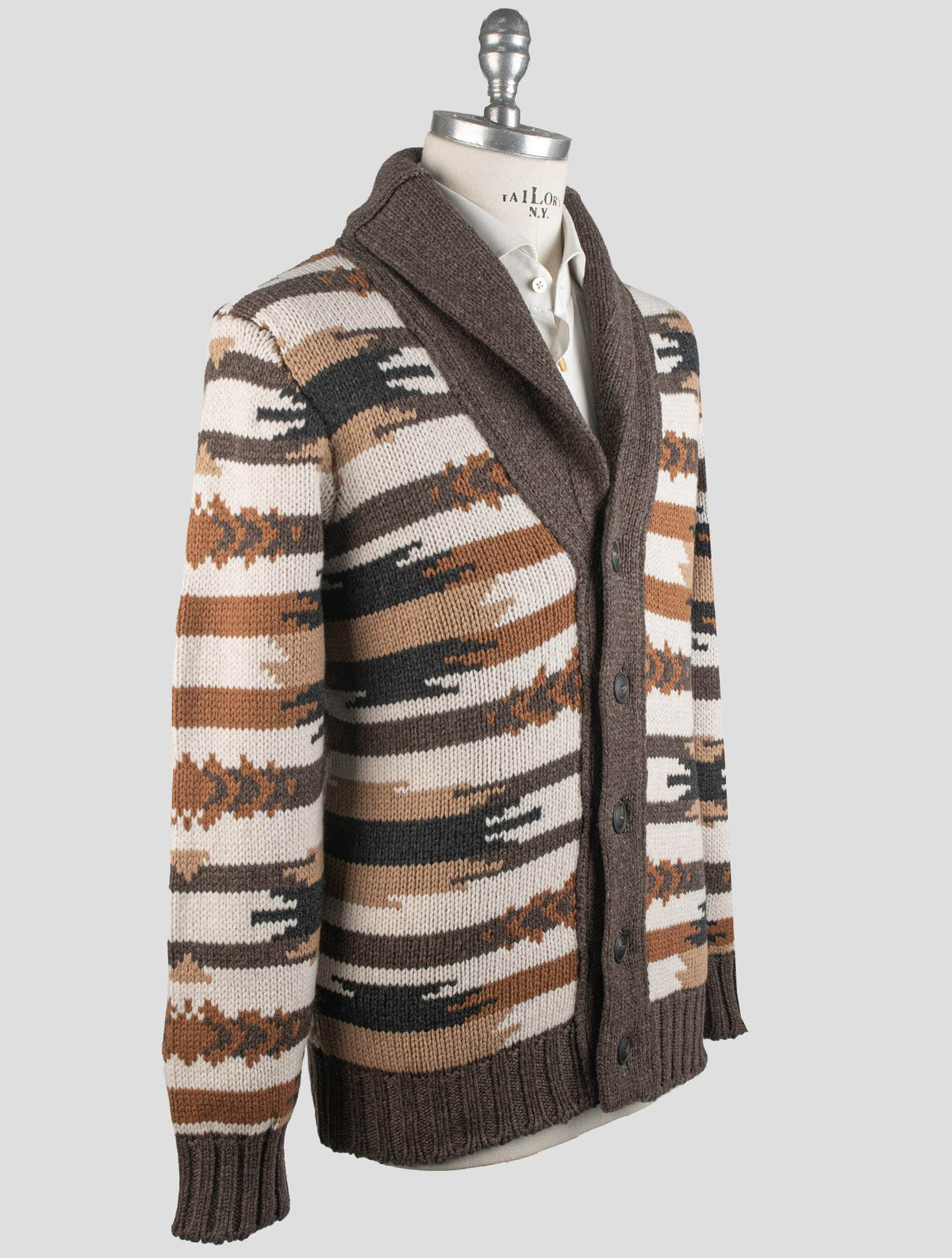Gran Sasso Gran Sasso Multicolor Wirgin Wool Coat Cardigan Multicolor 001