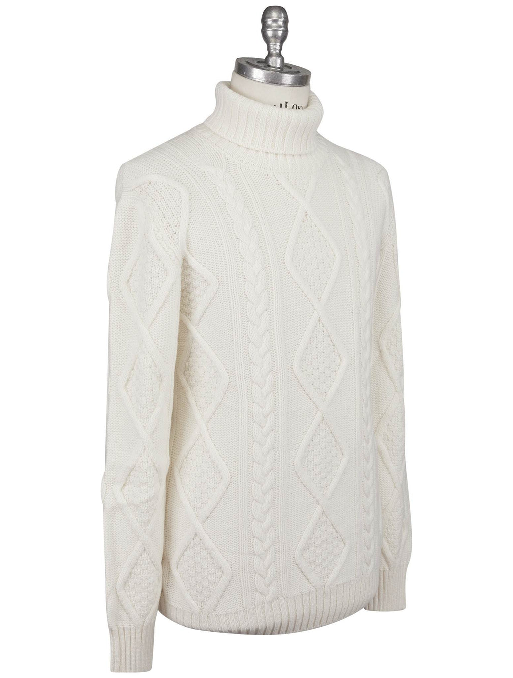 Gran Sasso Gran Sasso White Virgin Wool Sweater Turtle Neck White 001
