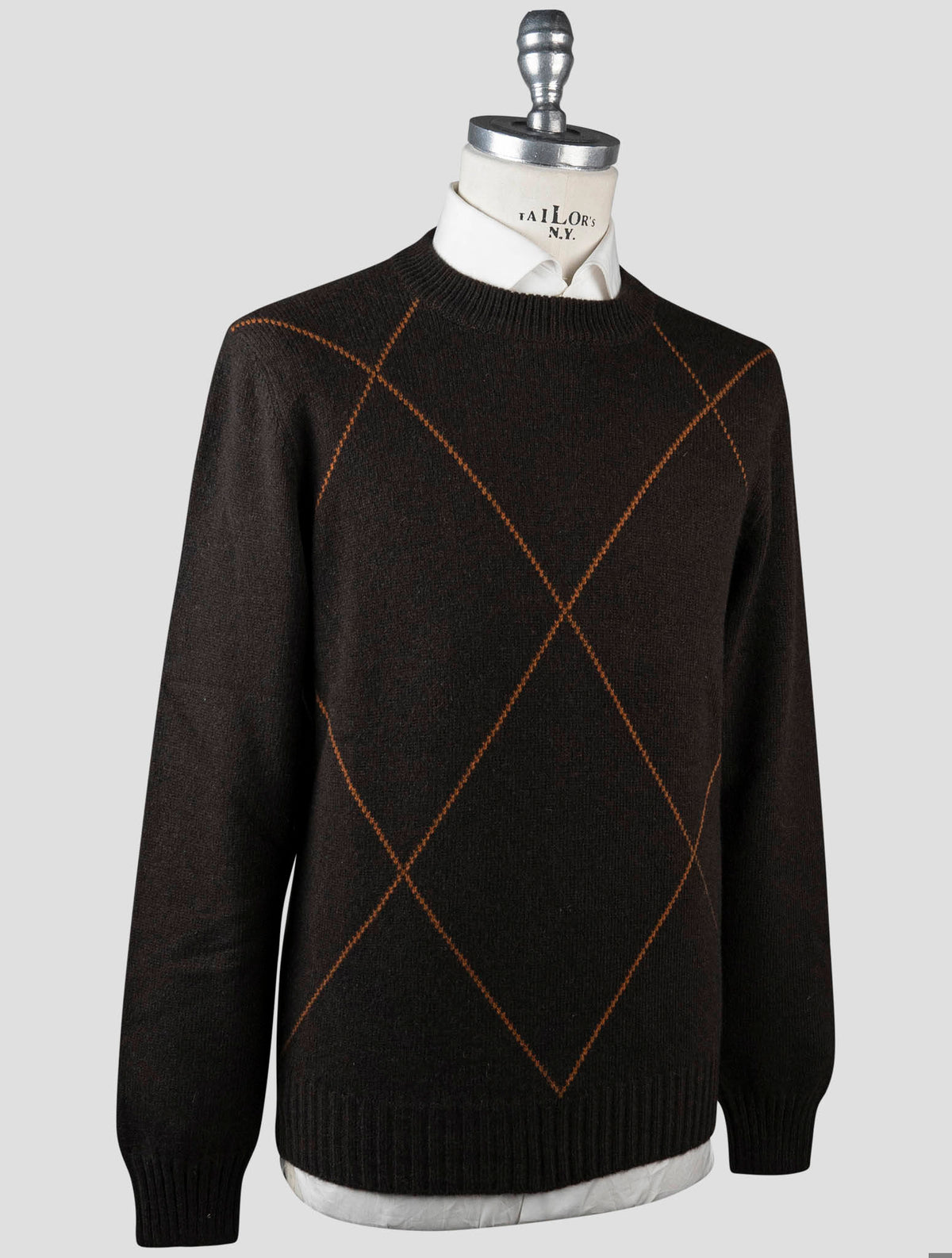 Gran Sasso Gran Sasso Brown Cashmere Virgin Wool Sweater Crewneck Brown 001