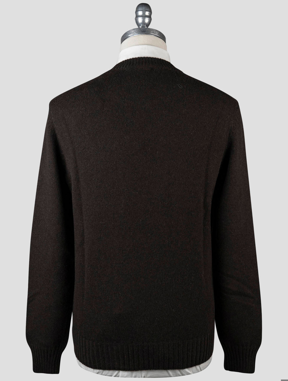 Gran Sasso Brown Cashmere Virgin Wool Sweater Crewneck