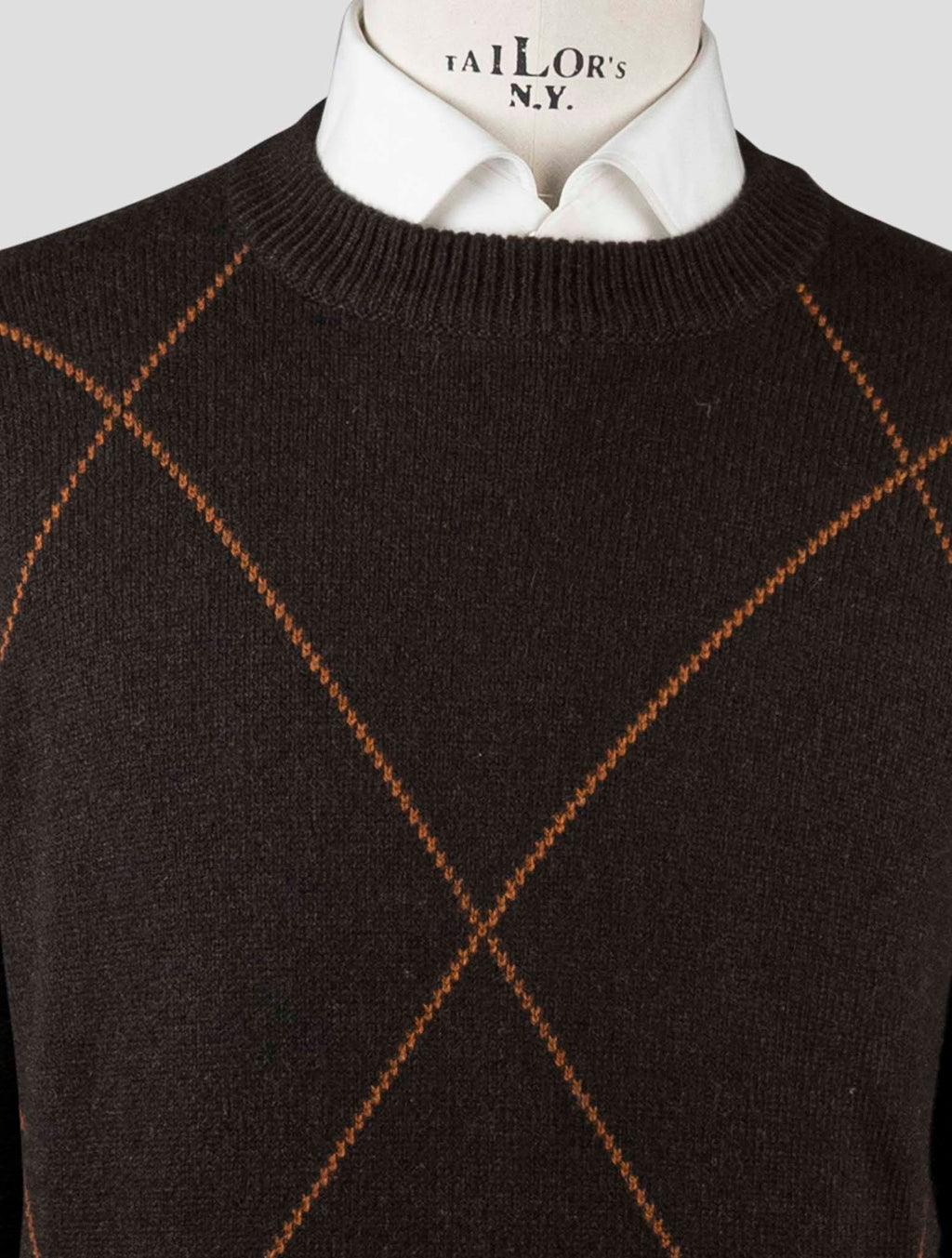 Gran Sasso Brown Cashmere Virgin Wool Sweater Crewneck