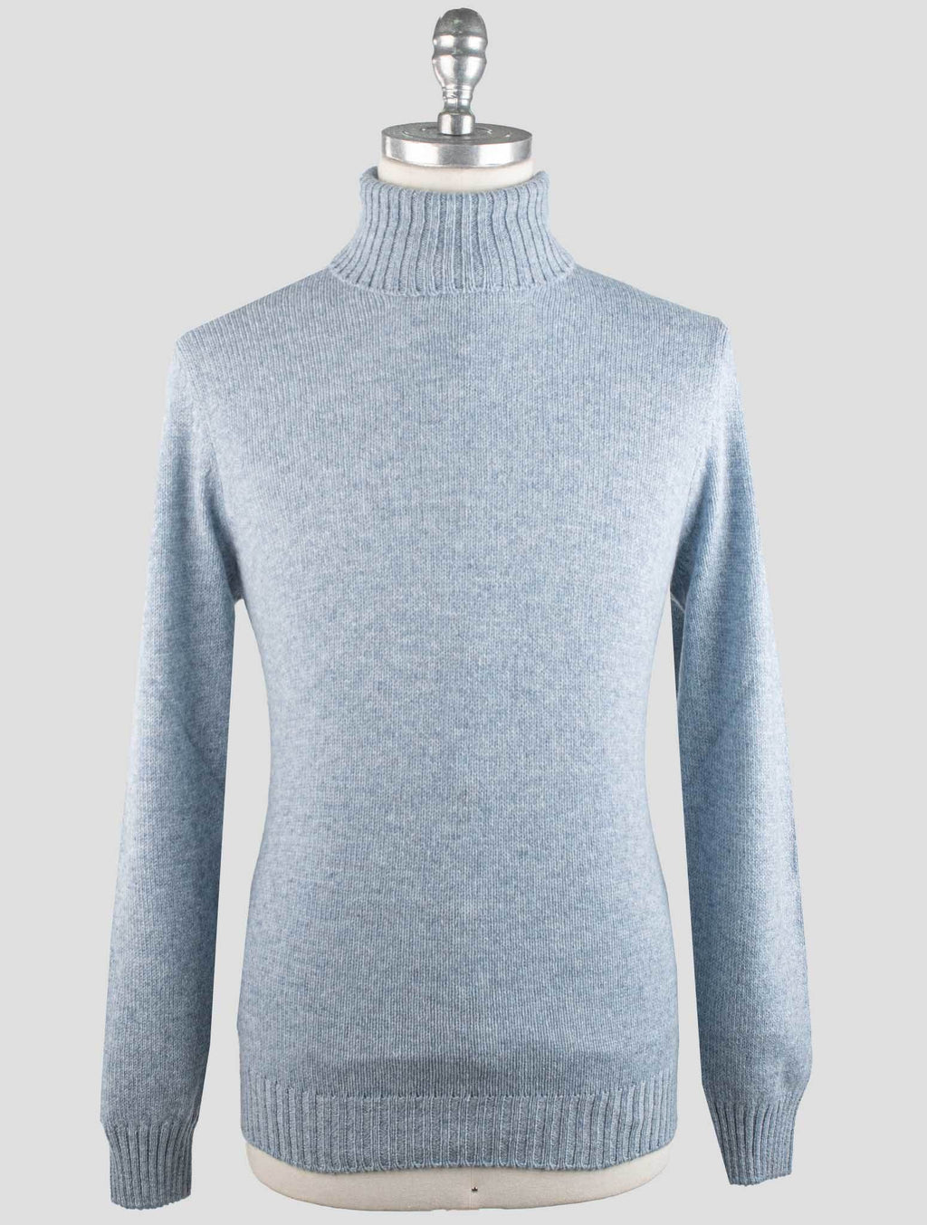 Gran Sasso Light Blue Virgin Wool Sweater Turtleneck