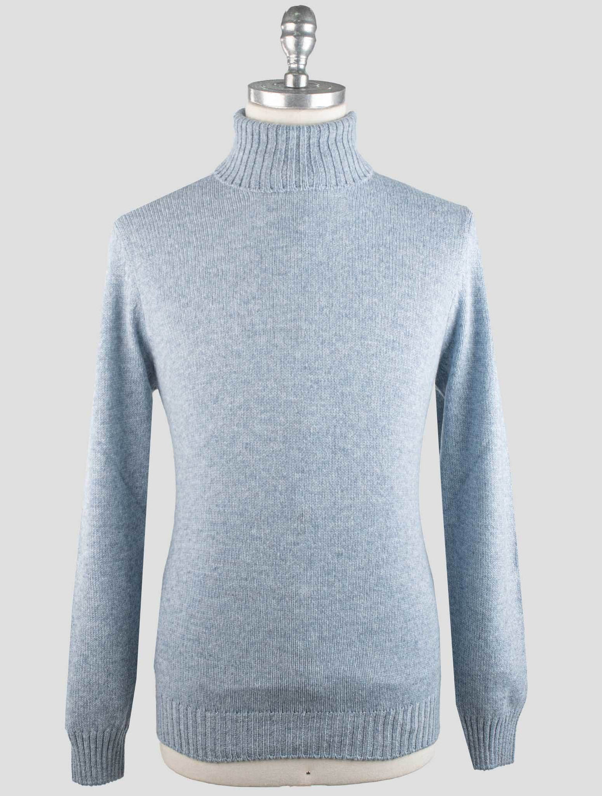 Gran Sasso Light Blue Virgin Wool Sweater Turtleneck