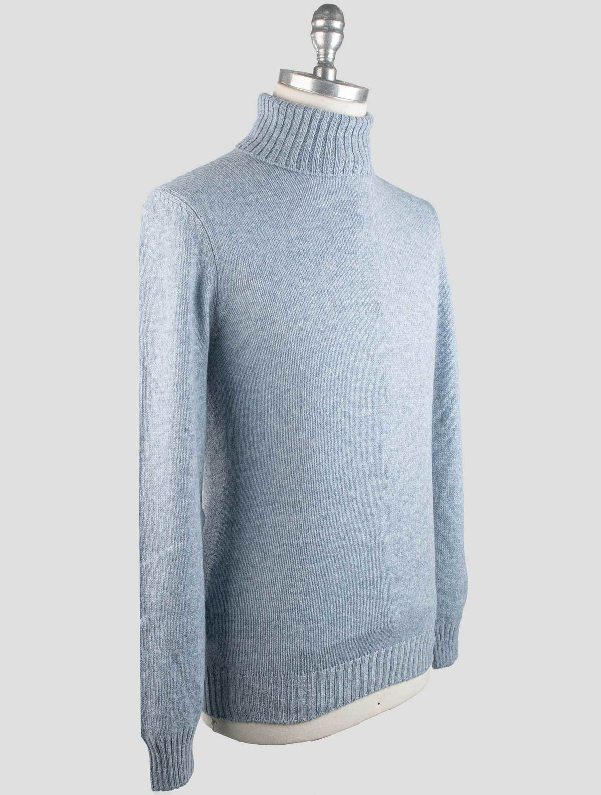 Gran Sasso Gran Sasso Light Blue Virgin Wool Sweater Turtleneck Light Blue 001