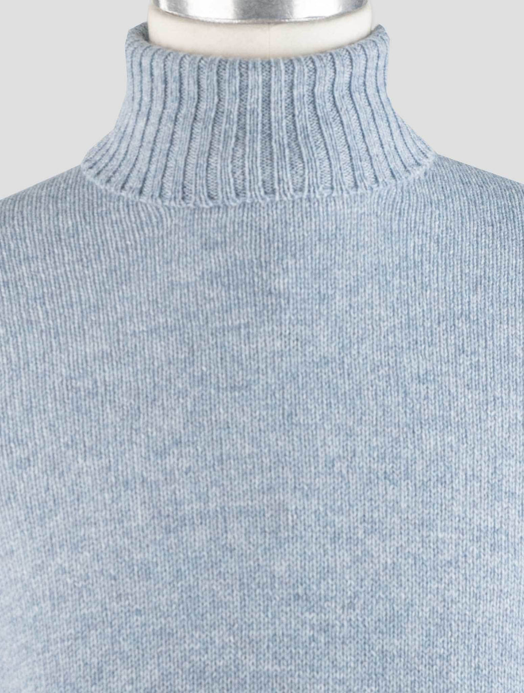 Gran Sasso Light Blue Virgin Wool Sweater Turtleneck