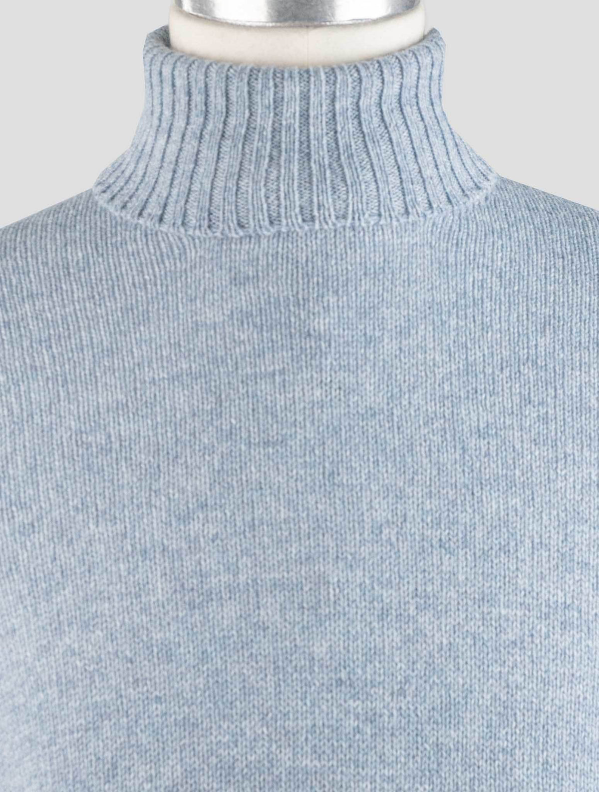Gran Sasso Light Blue Virgin Wool Sweater Turtleneck