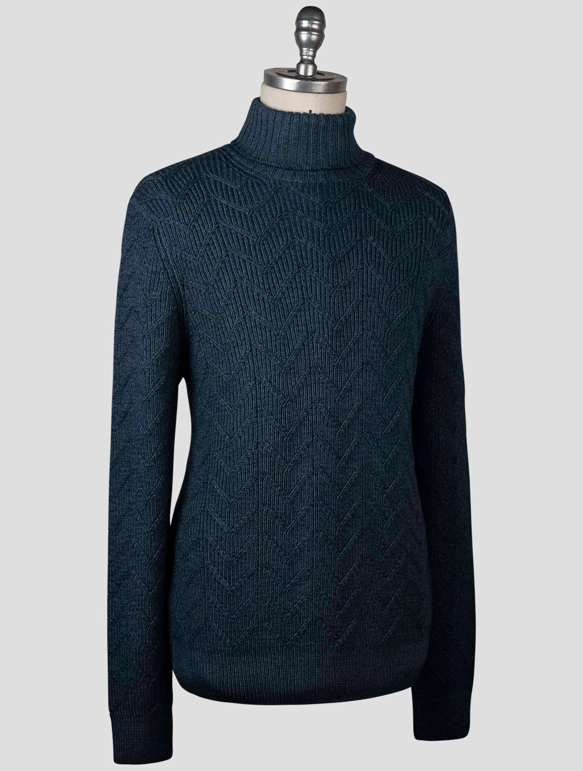 Gran Sasso Gran Sasso Blue Virgin Wool Sweater Turtleneck Blue 001