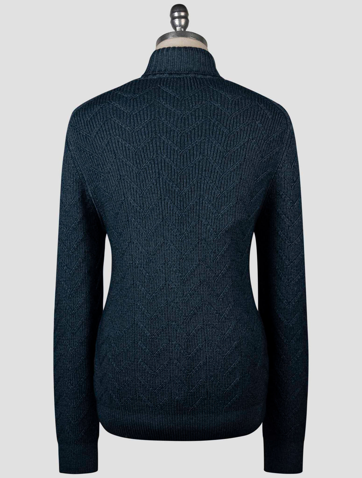 Gran Sasso Blue Virgin Wool Sweater Turtleneck