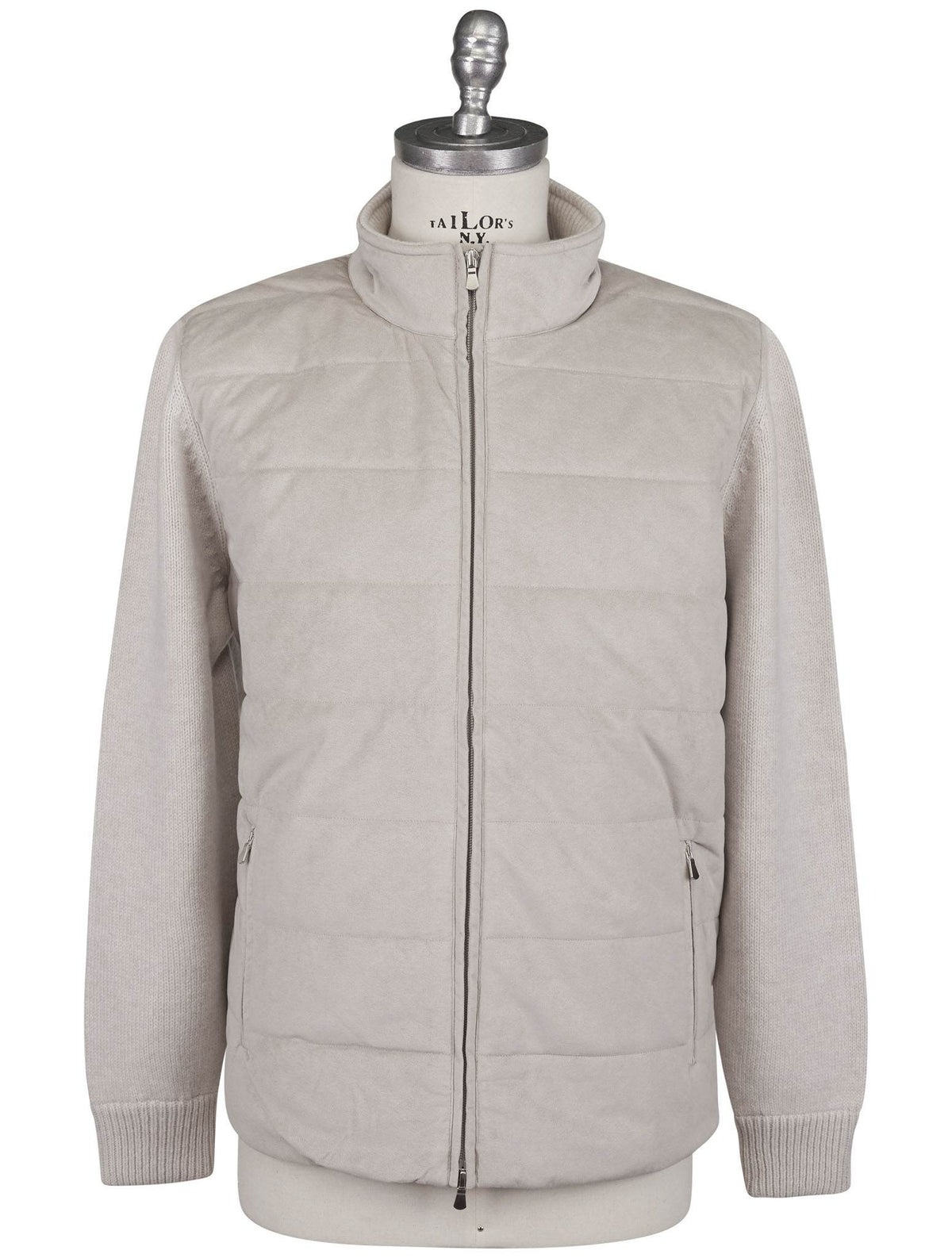 Gran Sasso Gran Sasso Gray Leather Suede Coat Gray 000