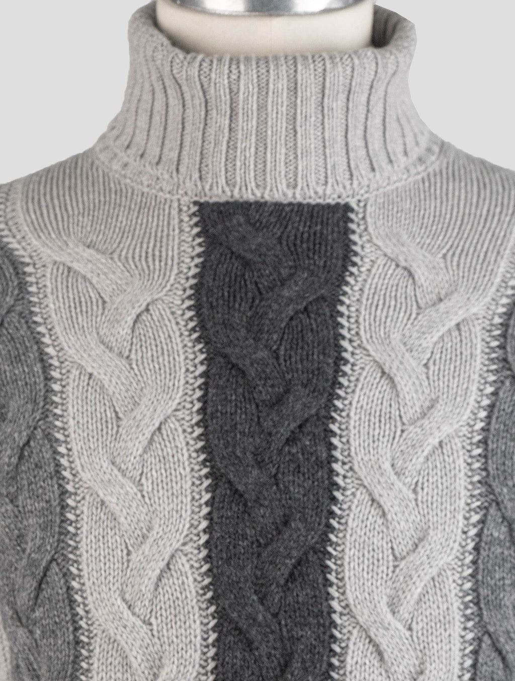 Gran Sasso Gray Virgin wool Sweater Turtleneck