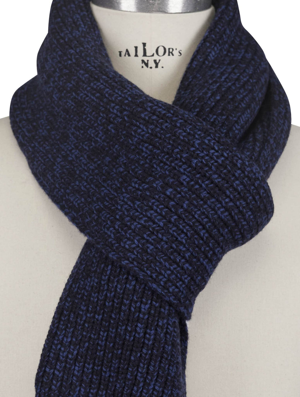 Gran Sasso Gran Sasso Blue Virgin Wool Scarf Blue 001