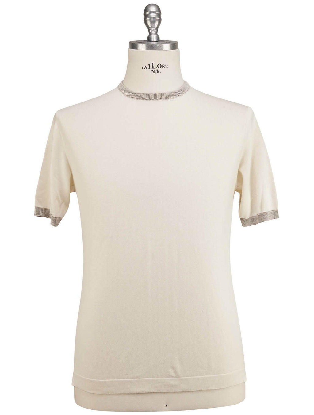 Luigi Borrelli Beige Cotton T-Shirt