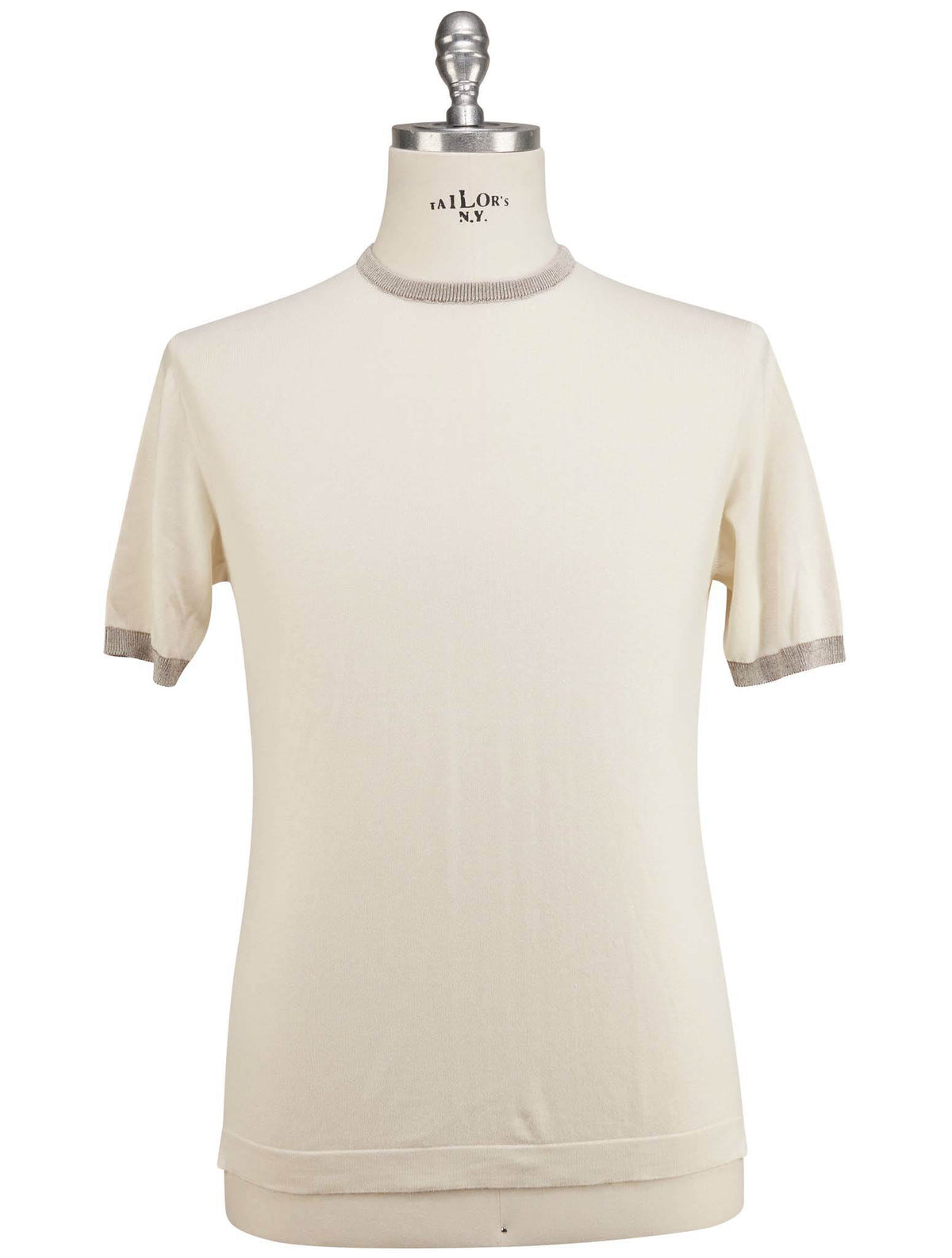 Luigi Borrelli Beige Cotton T-Shirt