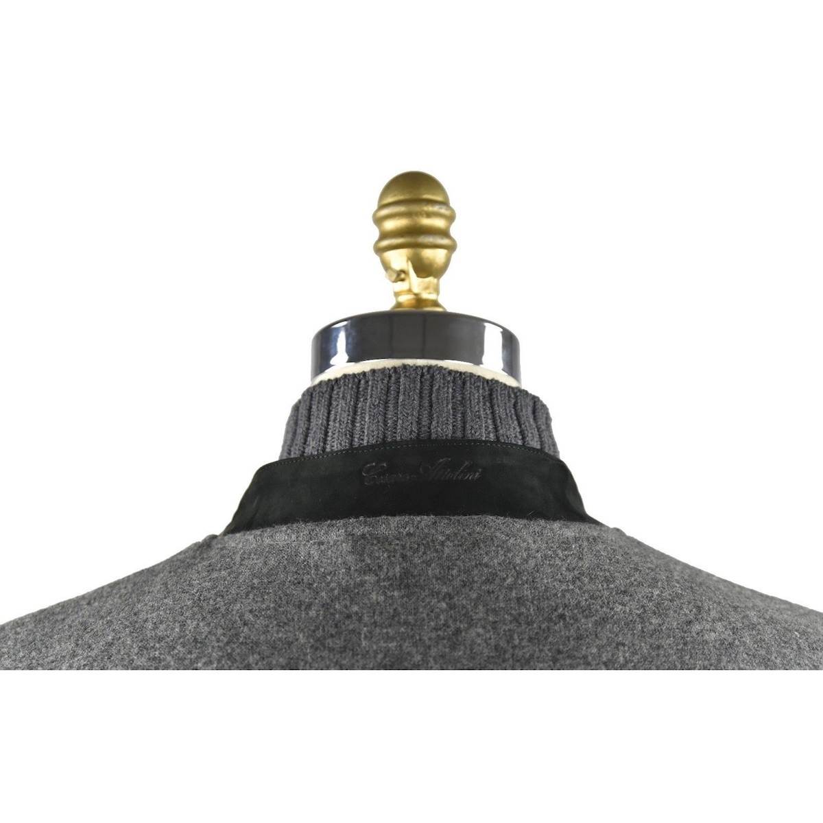 CESARE ATTOLINI Gray Cashmere Pa Coat