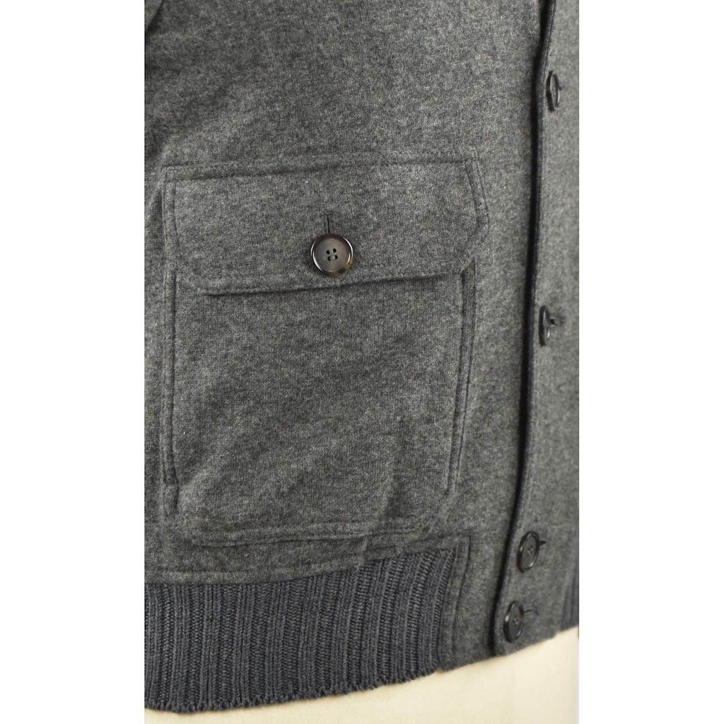 CESARE ATTOLINI Gray Cashmere Pa Coat