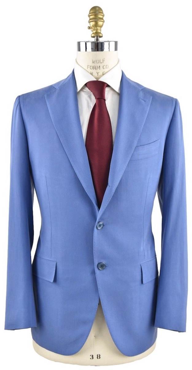 Cesare Attolini CESARE ATTOLINI Blue Silk Cotton Blazer Blue 000