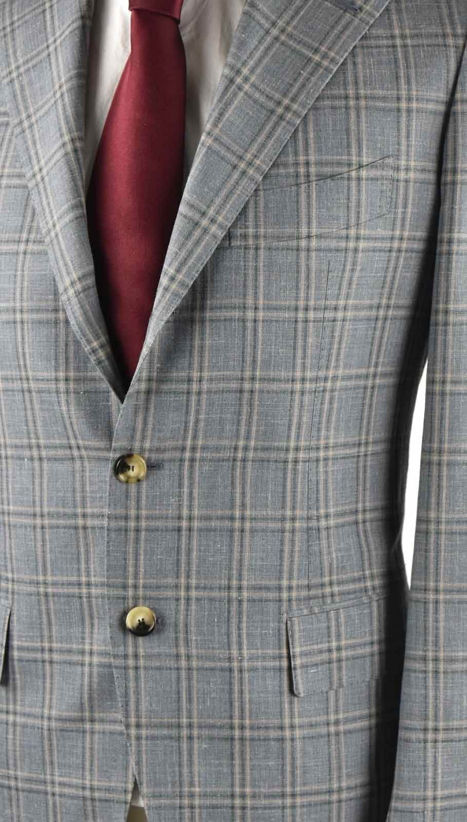 CESARE ATTOLINI Multicolor Wool Silk Linen Blazer