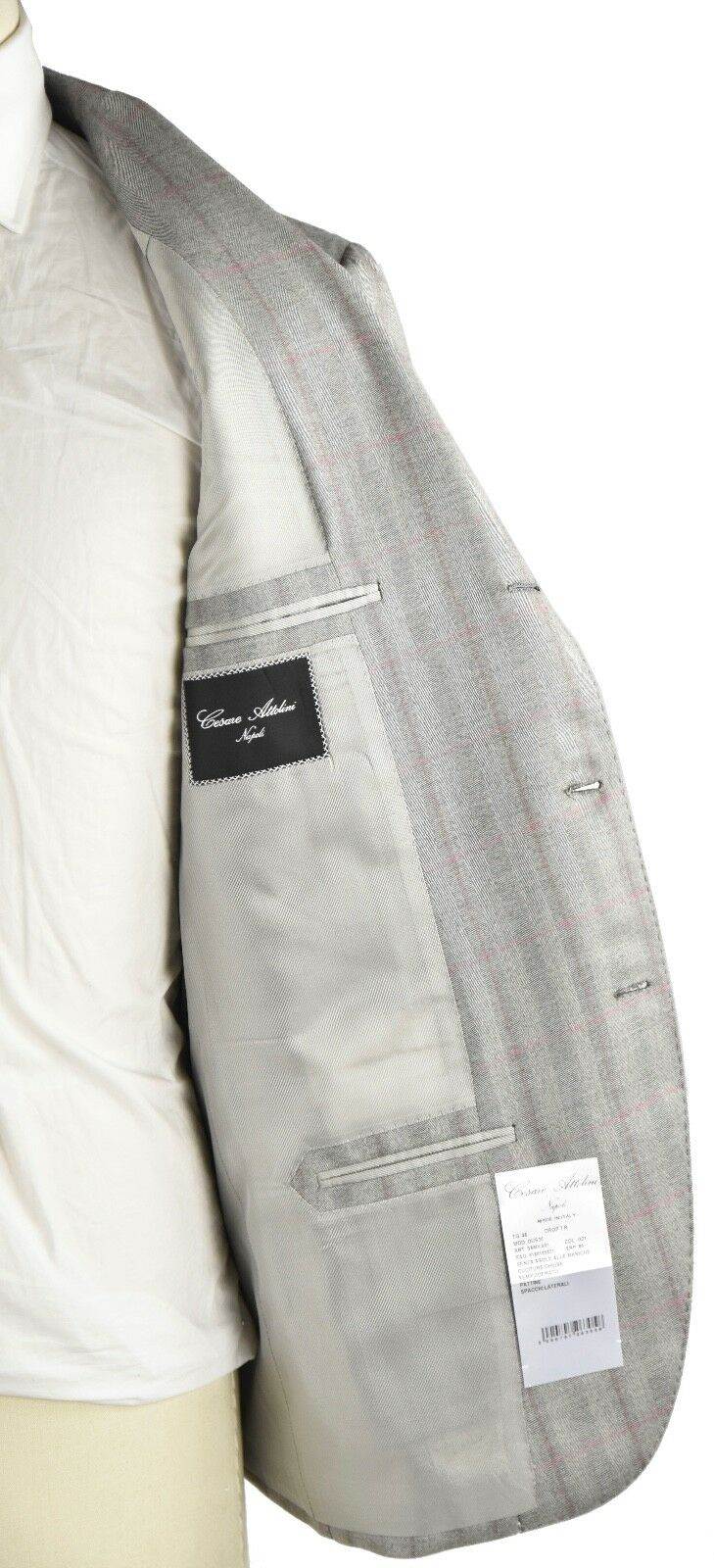 CESARE ATTOLINI Gray Pink Cashmere Silk Blazer
