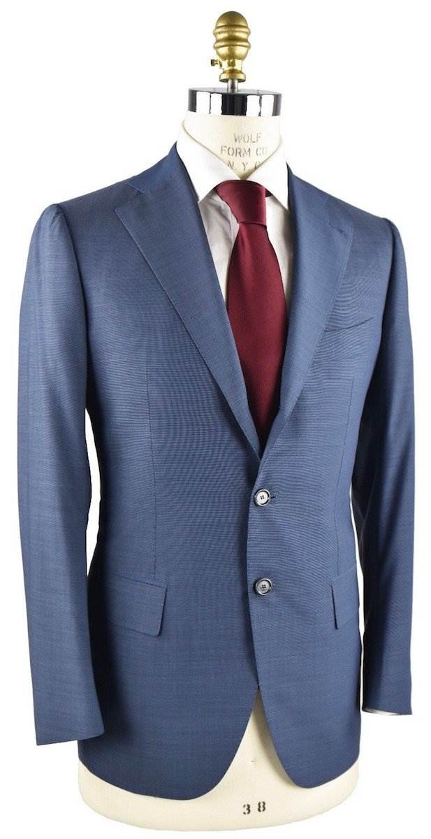 Cesare Attolini CESARE ATTOLINI Light Blue Wool 140's Suit Light Blue 001