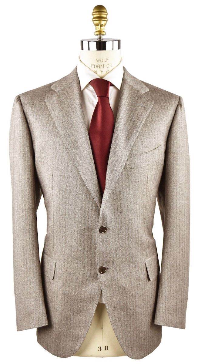 CESARE ATTOLINI Brown Wool Cashmere Suit