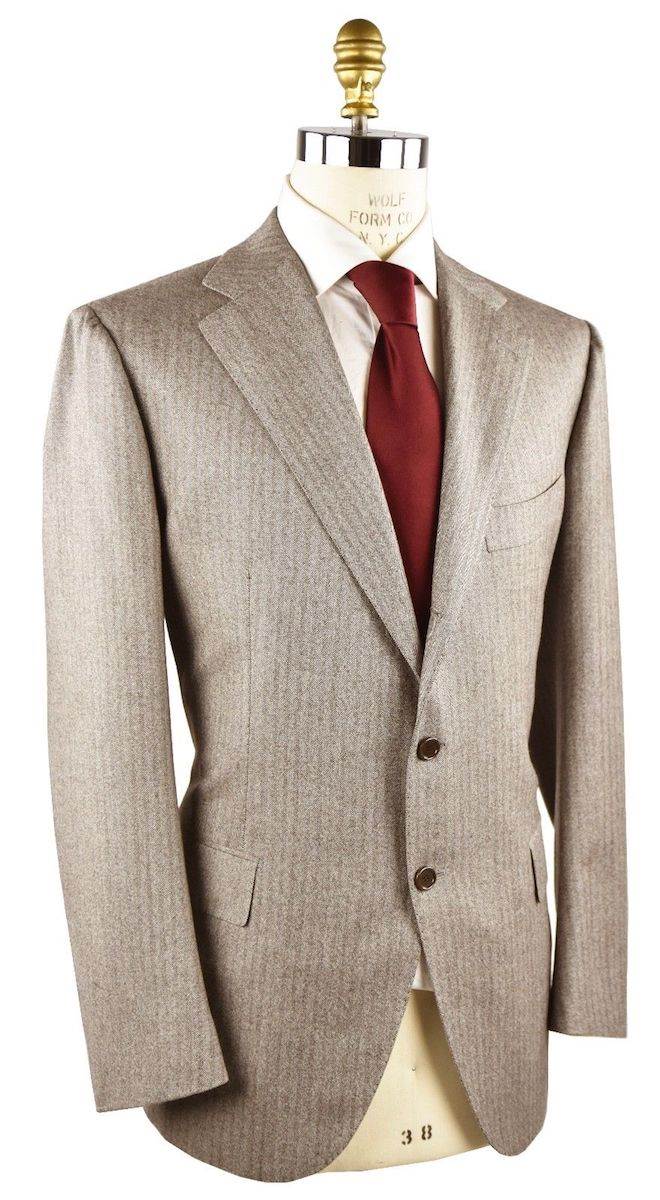 CESARE ATTOLINI Brown Wool Cashmere Suit